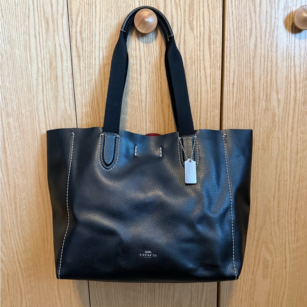 Coach Black Pebbled Leather Tote